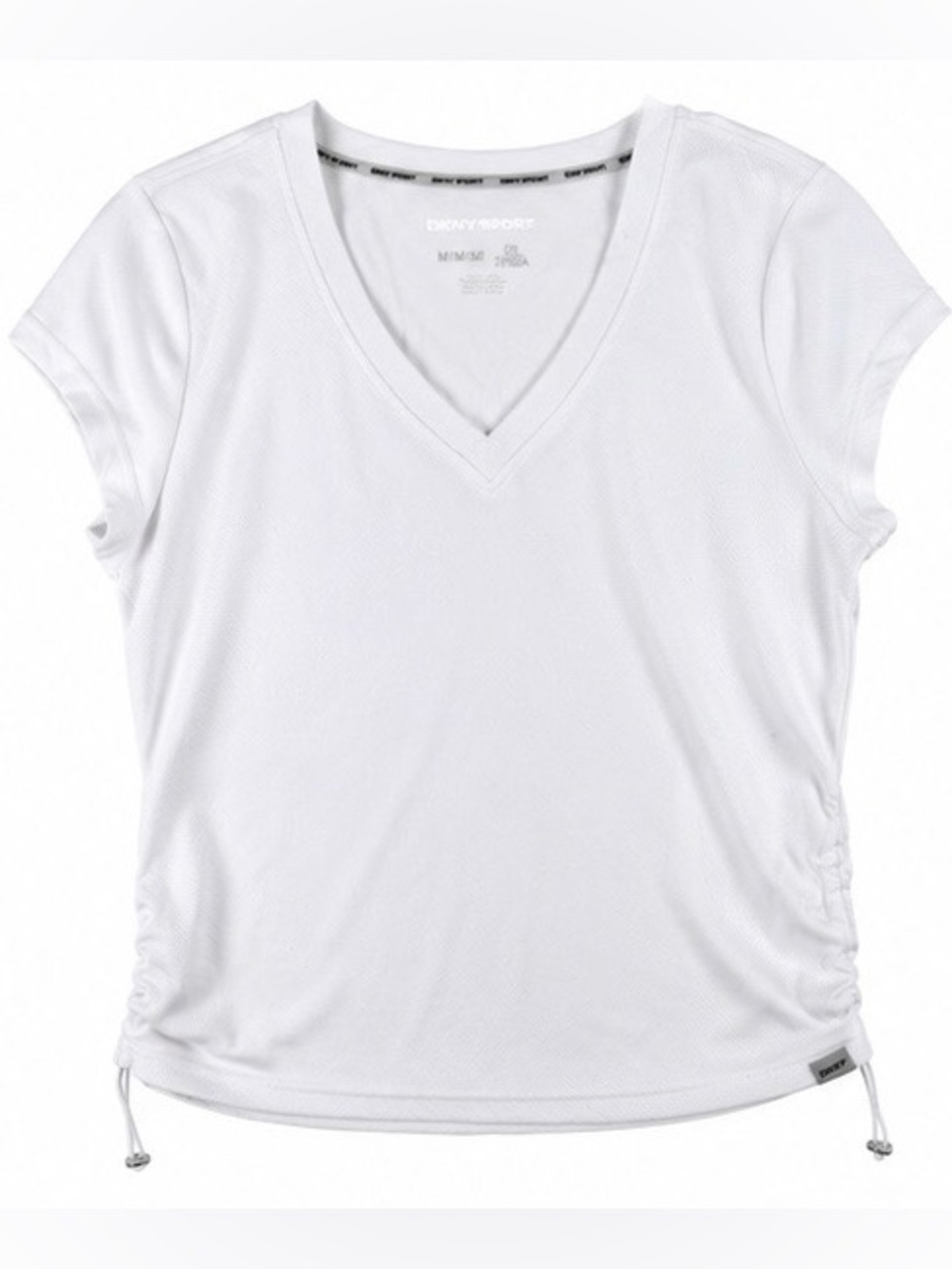 DKNY Sport Women's Crewneck Short-Sleeve Side-Ruched Top